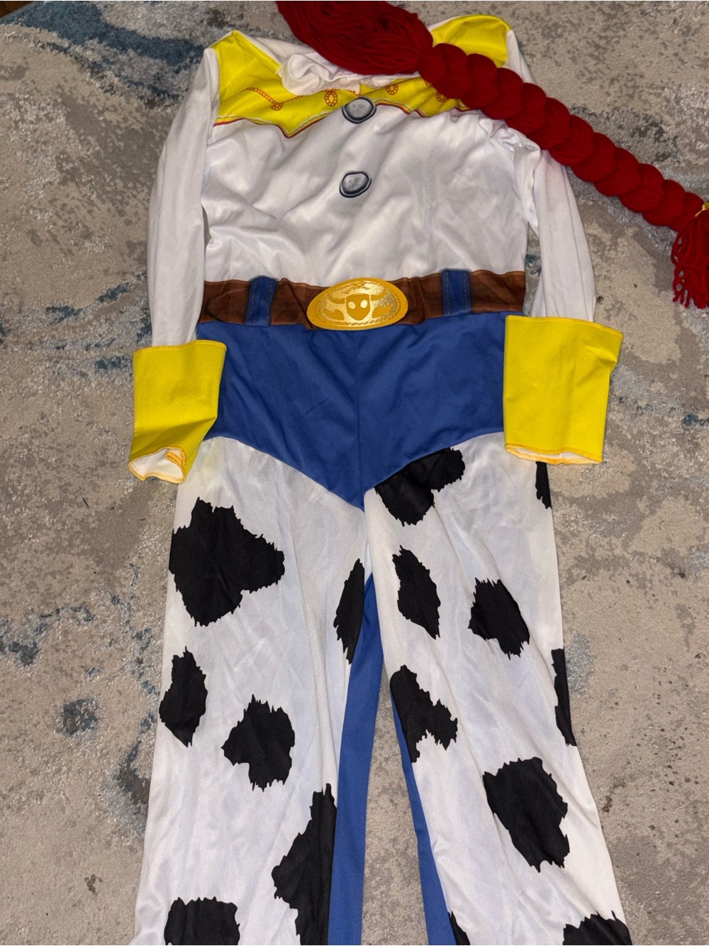Disney Jessie Cowgirl Costume in White, Black, Blue & Yellow - Picture 2 of 8